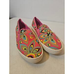 Fun funky colorful spring whimsical print shoes by Loudmouth Ladies Size 9